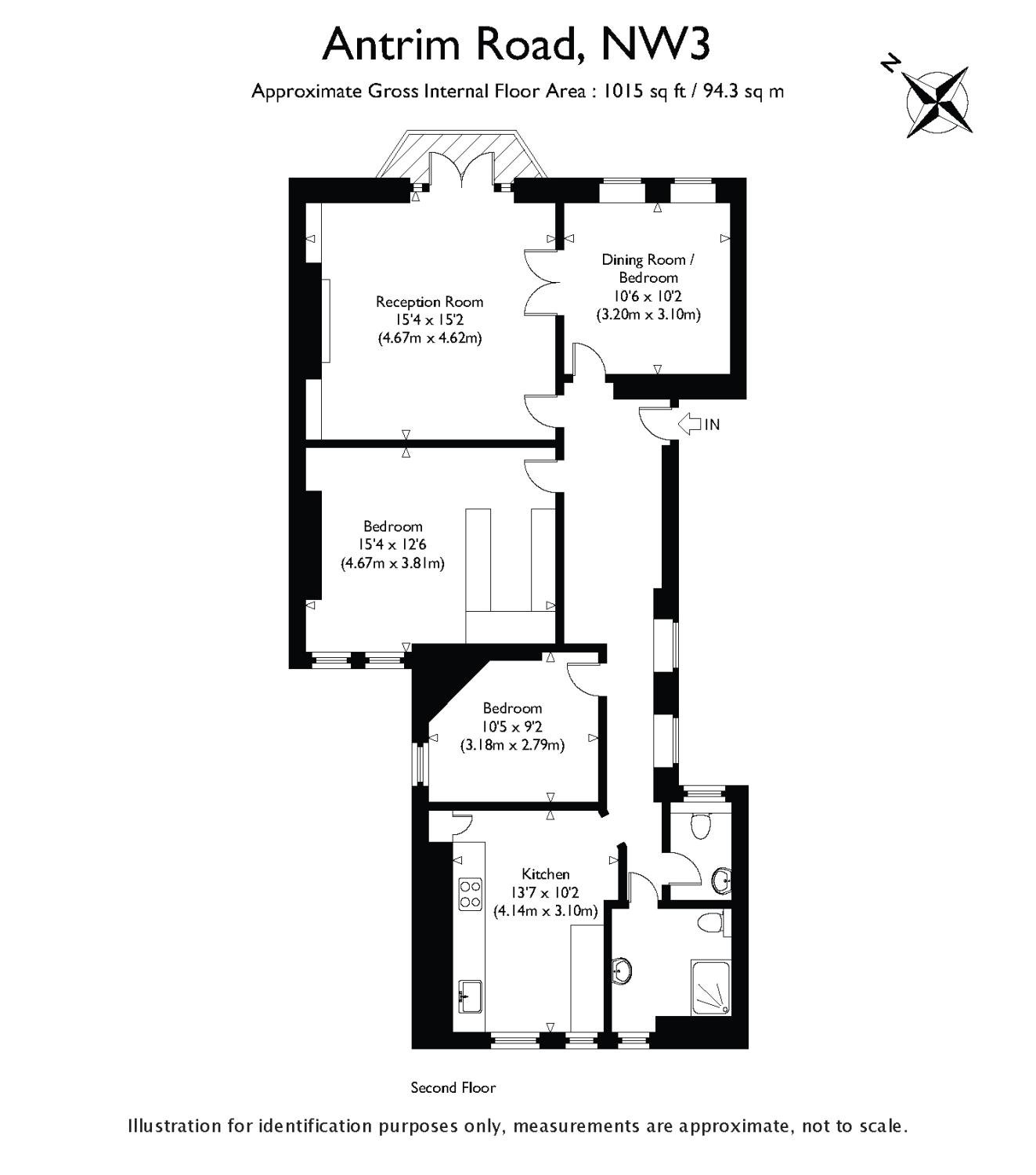 2 bedroom flat let in Antrim Mansions, Antrim Road, London, NW3 Sandfords